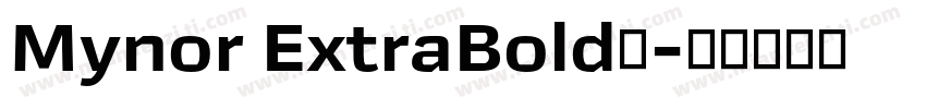 Mynor ExtraBold’字体转换